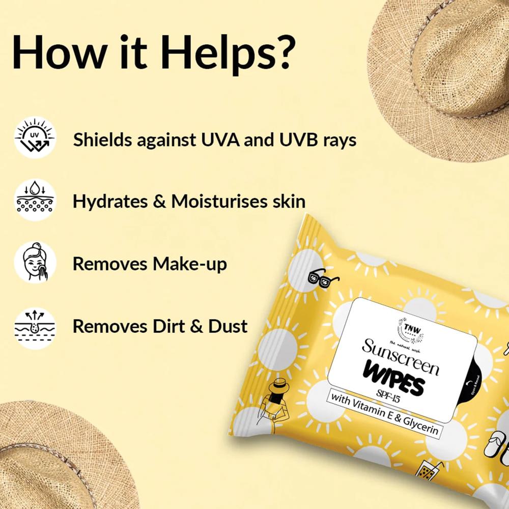 Sunscreen Wipess Spf 15 (10 Pulls) - Characteristics: 100% Herbal