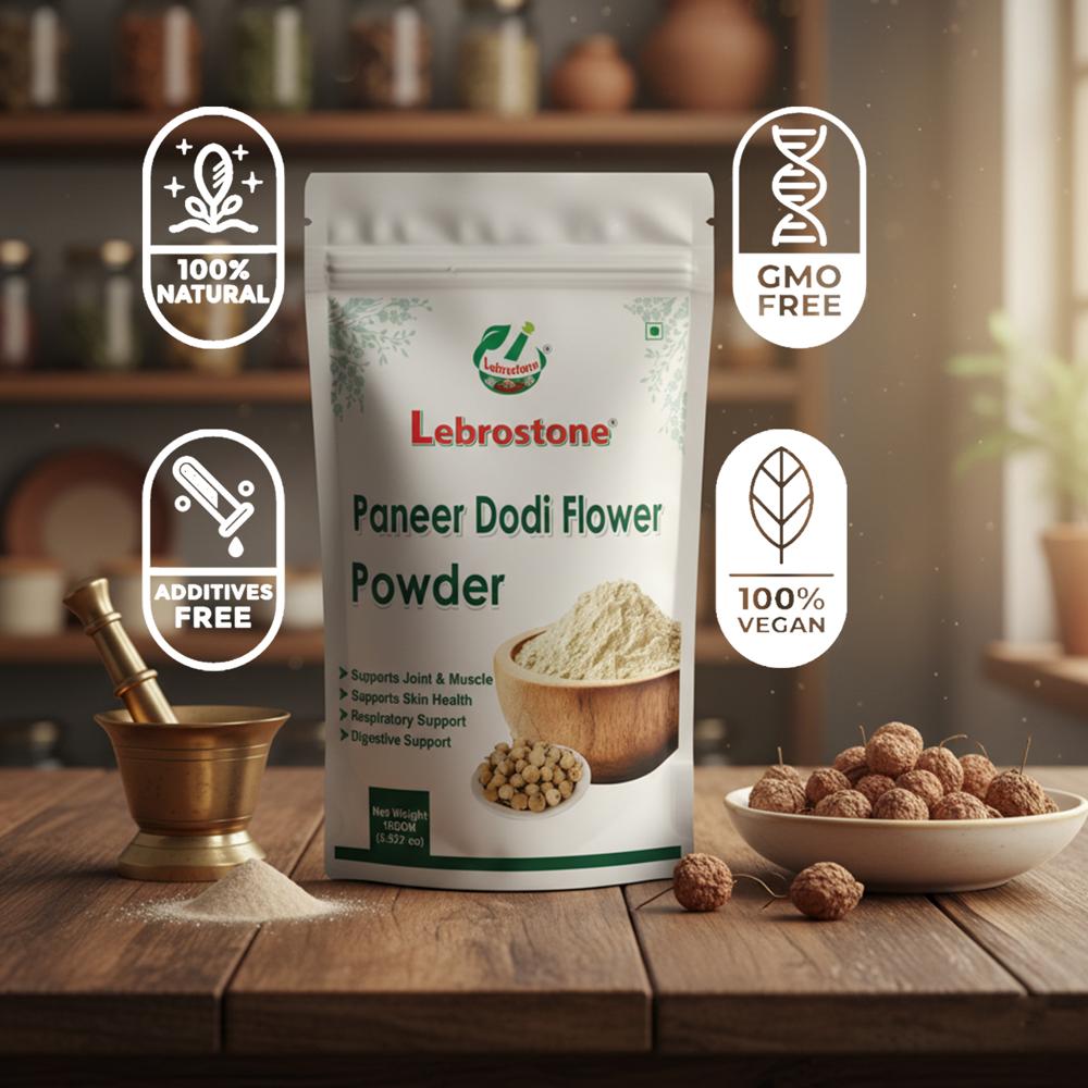 Lebrostone Paneer Dodi Flower Powder  Herbal Support for Blood Sugar Control & Wellness(100g)