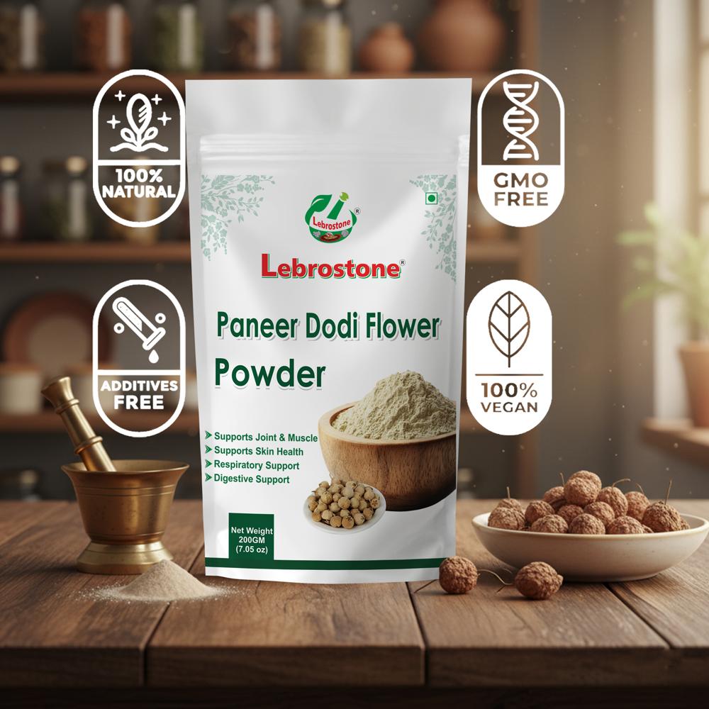 Lebrostone Paneer Dodi Flower Powder  Herbal Support for Blood Sugar Control & Wellness(200g)