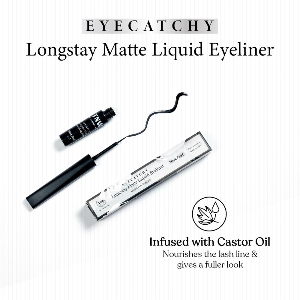Eyecatchy Longstay Matte Liquid Eyeliner 4ml- BLACK PEARL