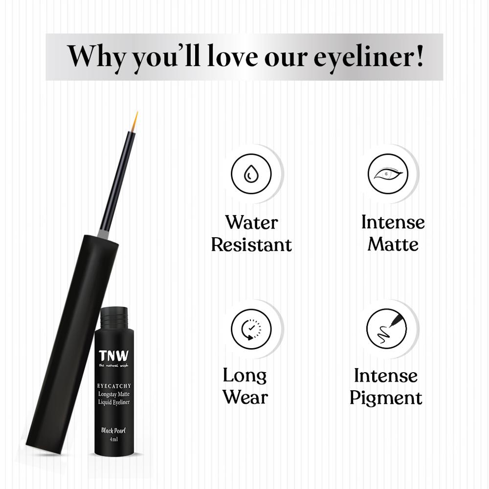 Eyecatchy Longstay Matte Liquid Eyeliner 4ml- BLACK PEARL