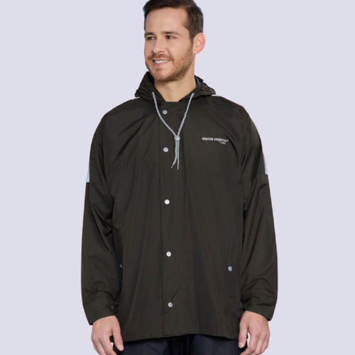 WF181 Mens Black Poly PVC Reversible Rainsuit