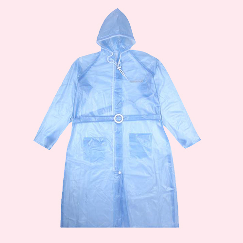 WL04 Ladies Printed PVC Knee Length Raincoat