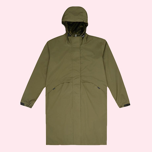 LK101 Ladies Coated Fab PVC Knee Length Raincoat