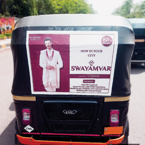 Auto Rickshaw Back Panel Branding