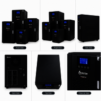 Hitachi Ups System - Black Finish Tower, 1-20kva, Single/three Phase | Microprocessor Control, Online, Smf Battery Backup