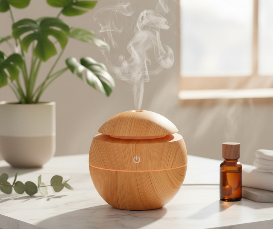 Ultrasonic Wood Grain Aroma Diffuser and Cool Mist Humidifier