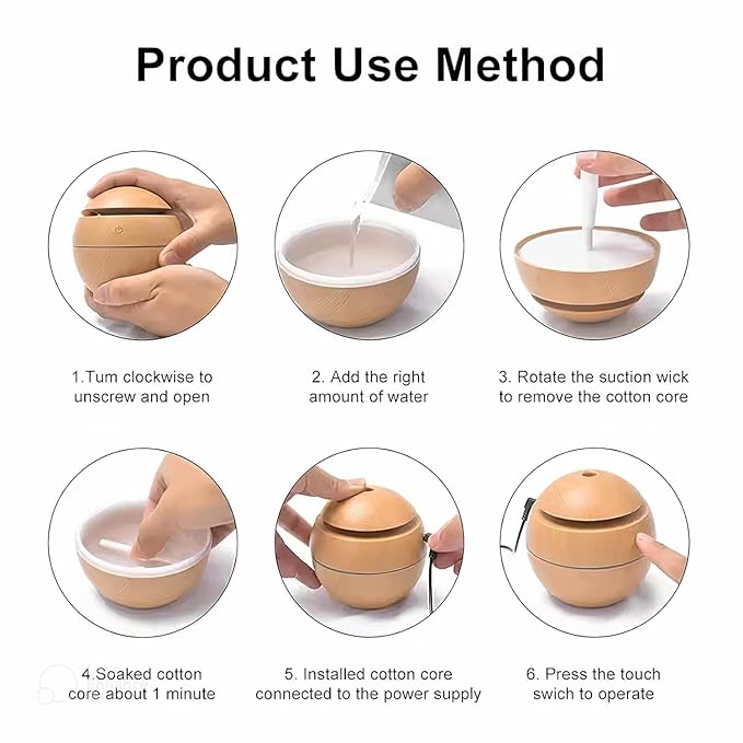 Ultrasonic Wood Grain Aroma Diffuser and Cool Mist Humidifier