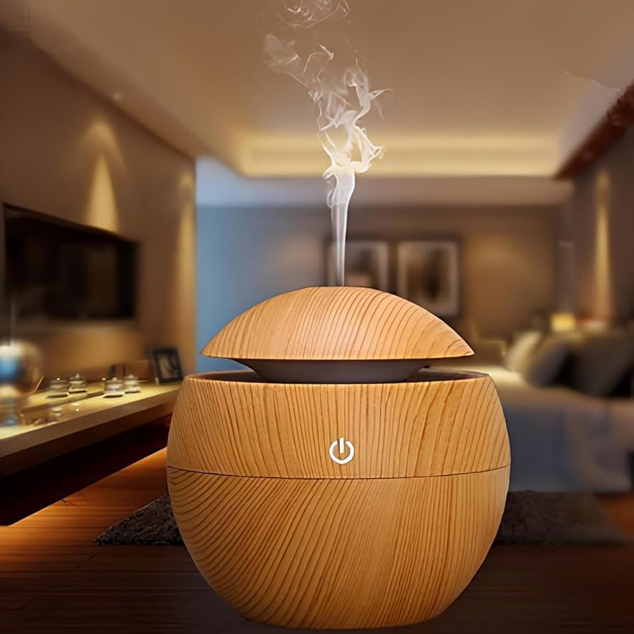 Ultrasonic Wood Grain Aroma Diffuser and Cool Mist Humidifier