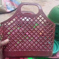 Plastic Basket With Handle - Color: Assorted (red