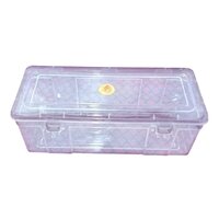 Plastic Jewellery Box - Design: Transparent Lid With Colored Base And Decorative Patterns