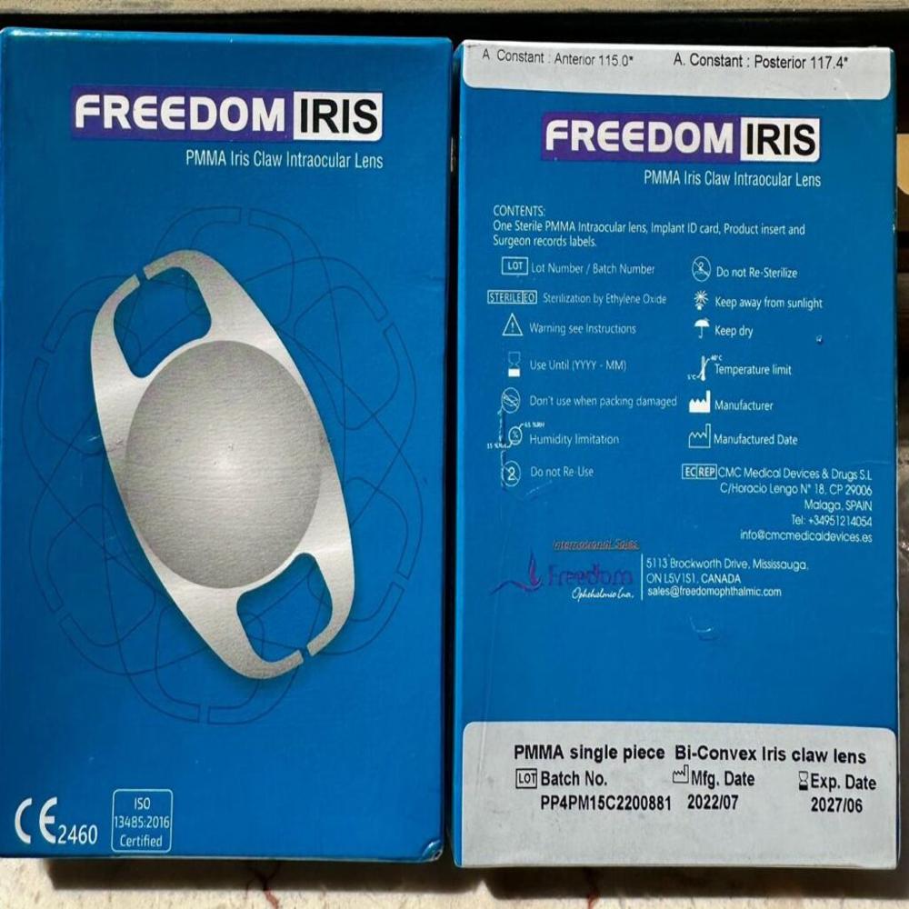 IRIS CLAW PMMA INTRAOCULAR LENS