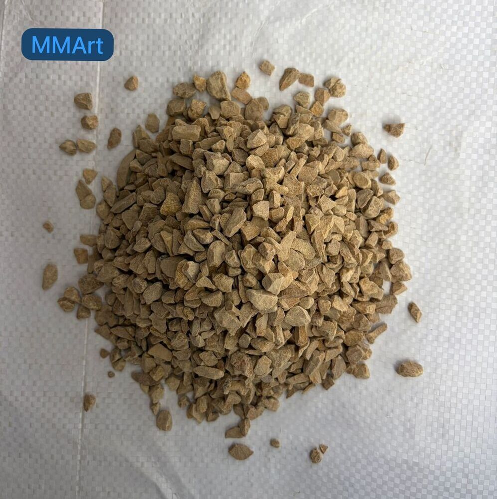 Yellow wood color Marble Crush Pebble Stone and chips Rock stone aggregate and Chips Gravel Stone
