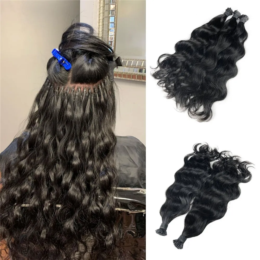 Cold fusion extensions Real I-Tips Hair extensions Remy human hair