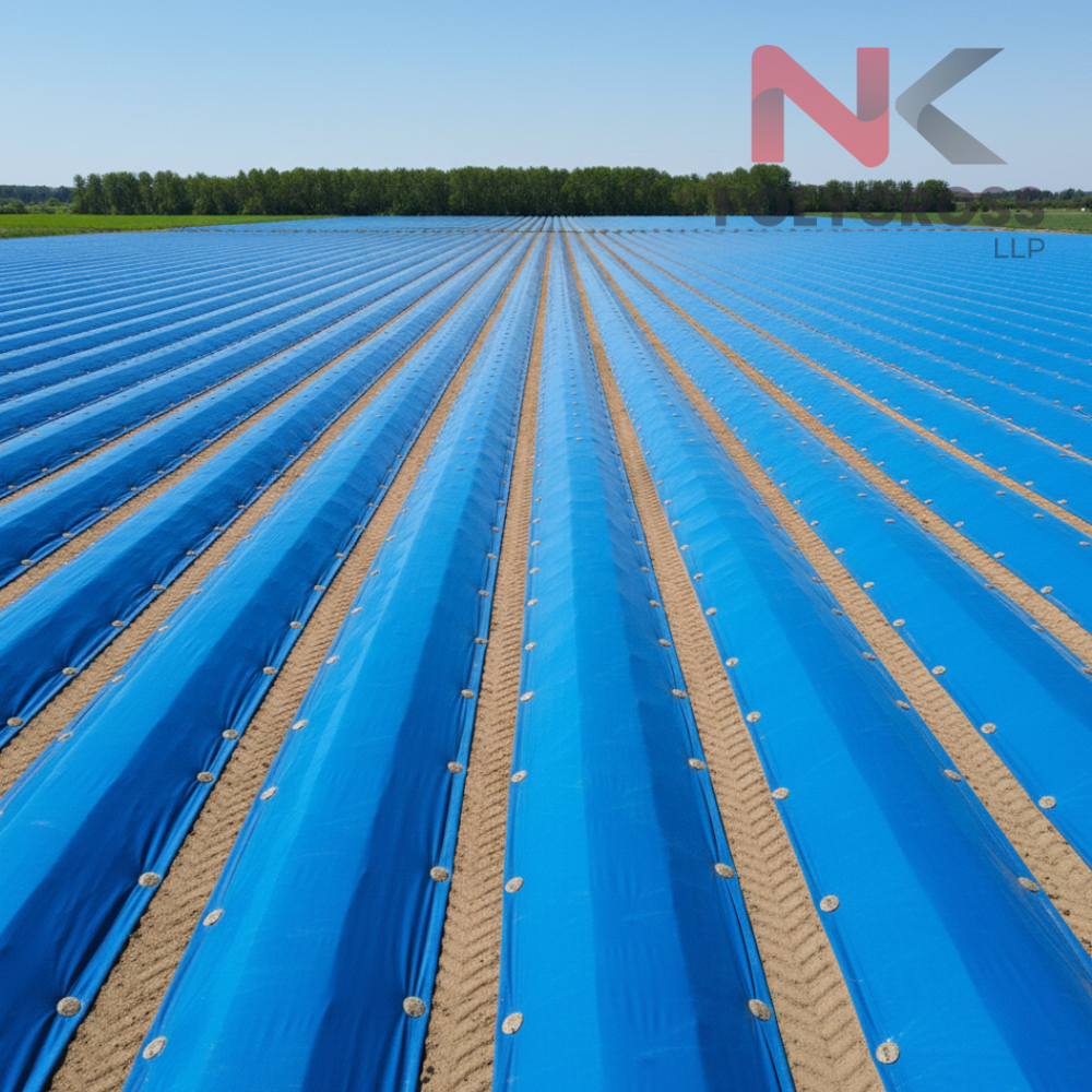 Drip Irrigation Field Cover - Color: Blue