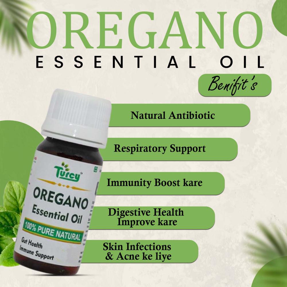Turcy Pure Oregano Essential Oil  Skin & Acne Care, Immunity & Digestive Health(15ml)