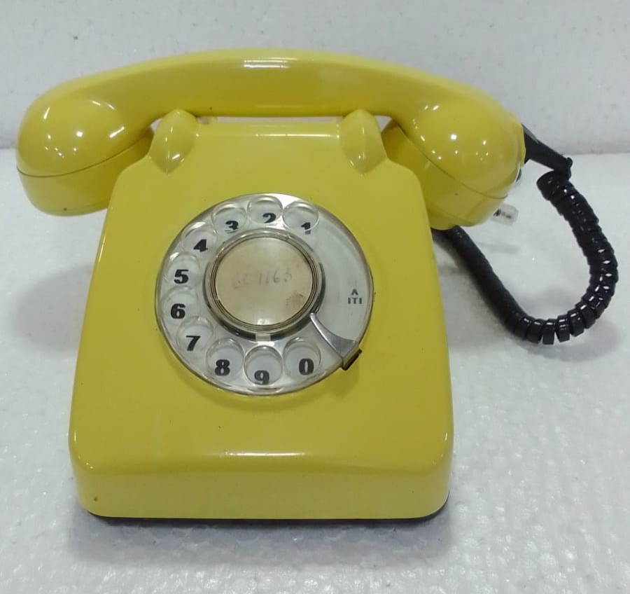 Dark Pink Bakelite Rotary Dial Telephone