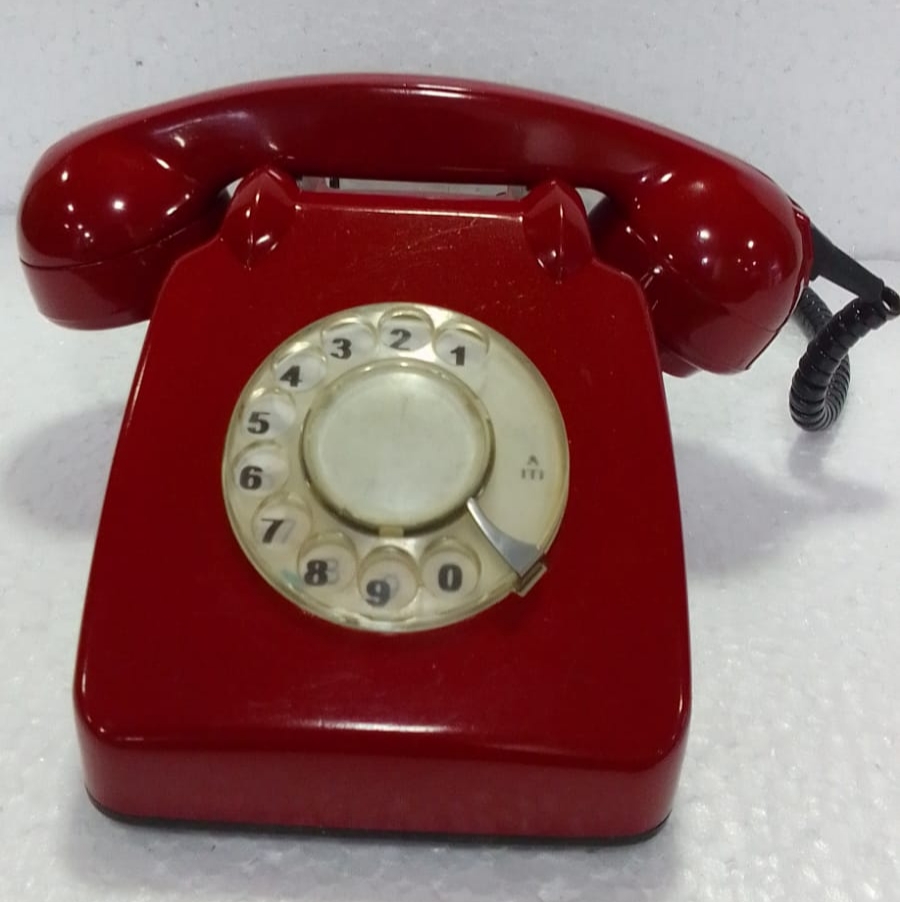 Light Yellow Bakelite Rotary Dial Telephone