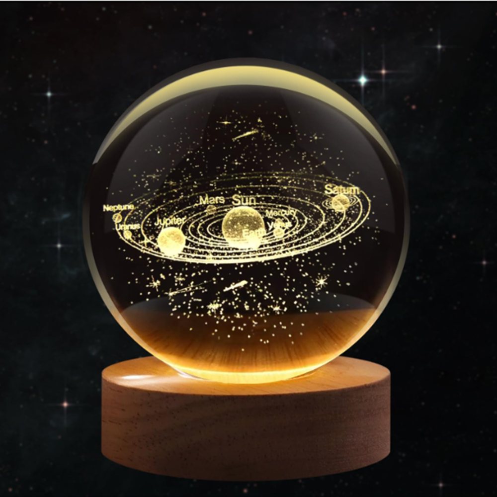 Crystal Night Ball Lamp - Color: Transparent