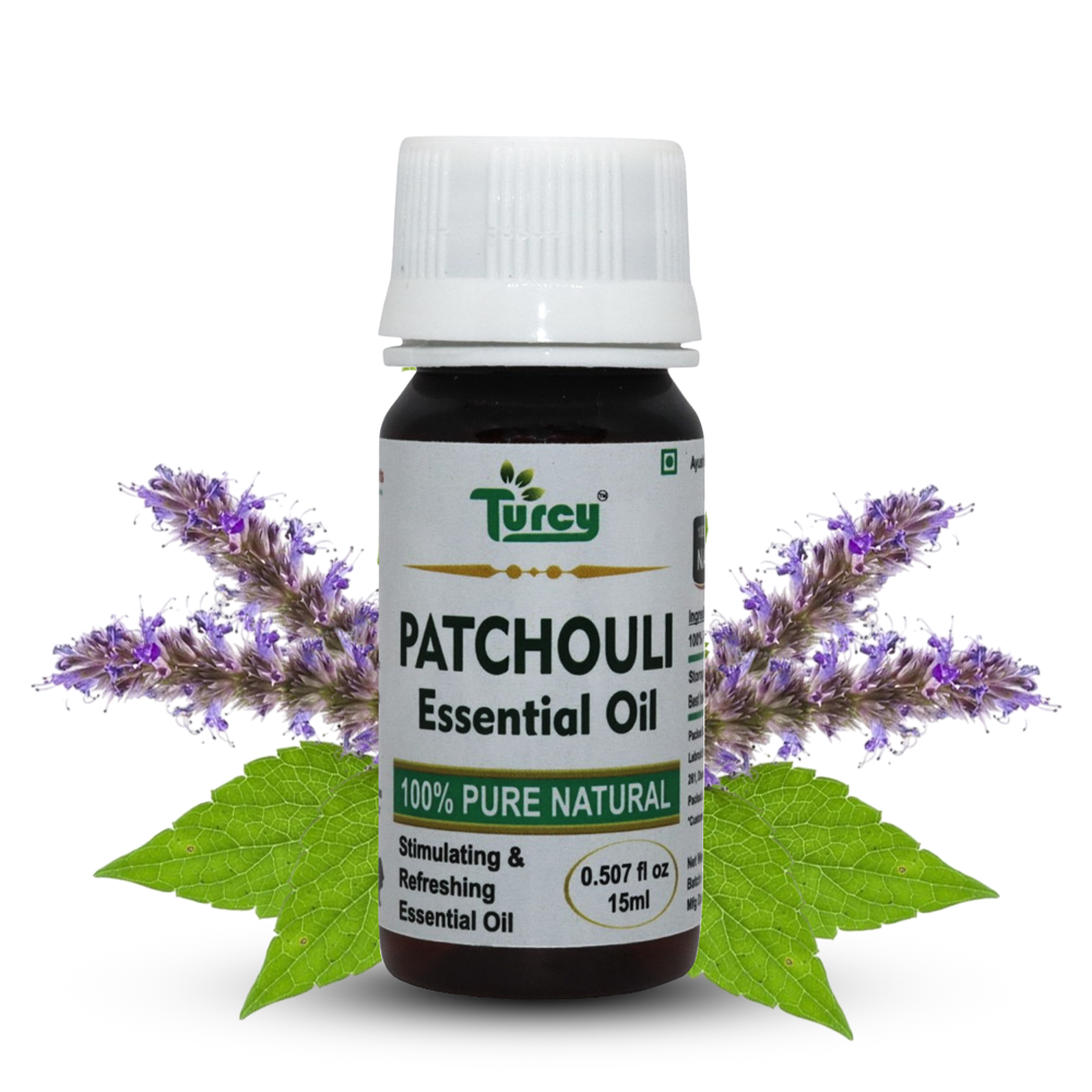 Turcy Patchouli Essential Oil  Pure & Natural, Skin Glow & Hair Care(15ml) - Additives: Na