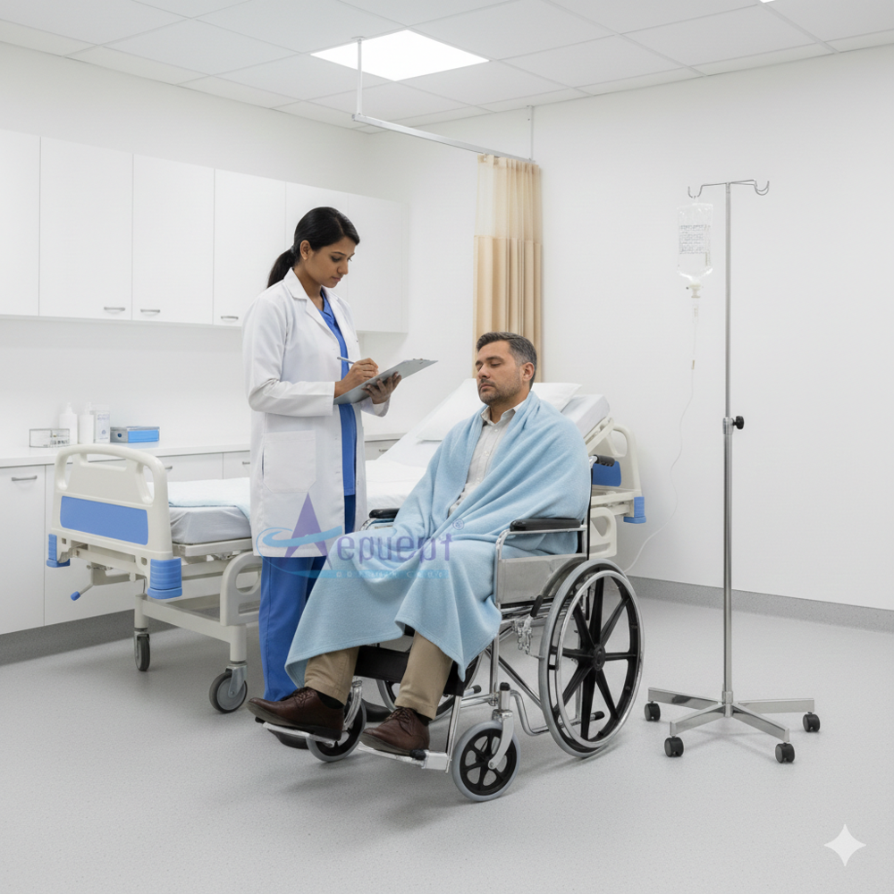 Heavy Duty Foldable Wheelchair - Aluminum Design, Portable & Adjustable | Manual Drive, Corrosion Resistant, Smooth Operation, Longer Lifespan