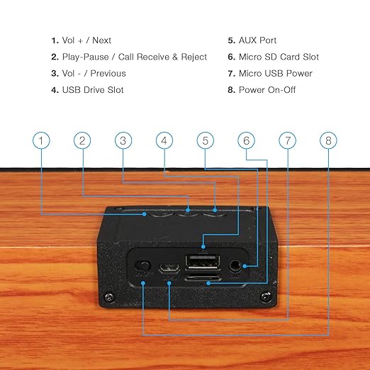 Wooden Bluetooth Speaker with Integrated Mobile Phone Stand