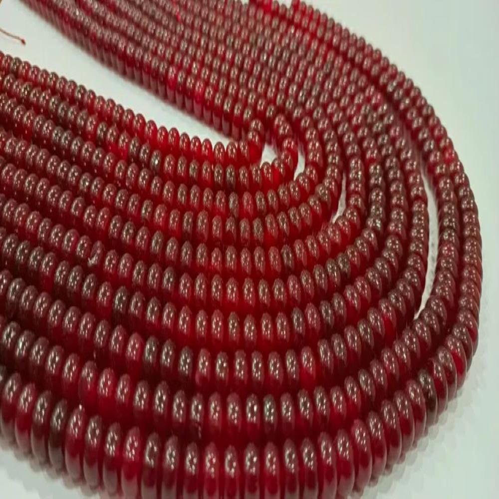 Natural Hessonite Garnet Quartz Rondelle Plain Smooth 8mm Beads Sold Per Strand 8 inches Long Great Quality Beads