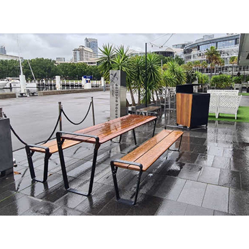 Dining Table With Bench - Color: Brown
