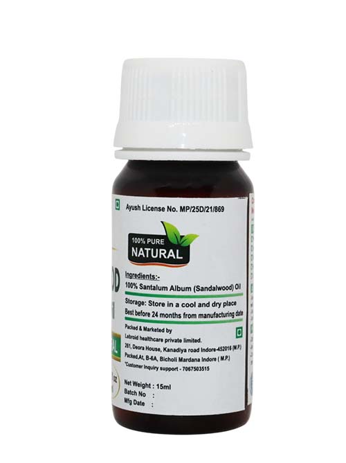 Turcy Sandalwood Oil Aromatherapy, Skin Glow & Hair Nourishment(15ml)