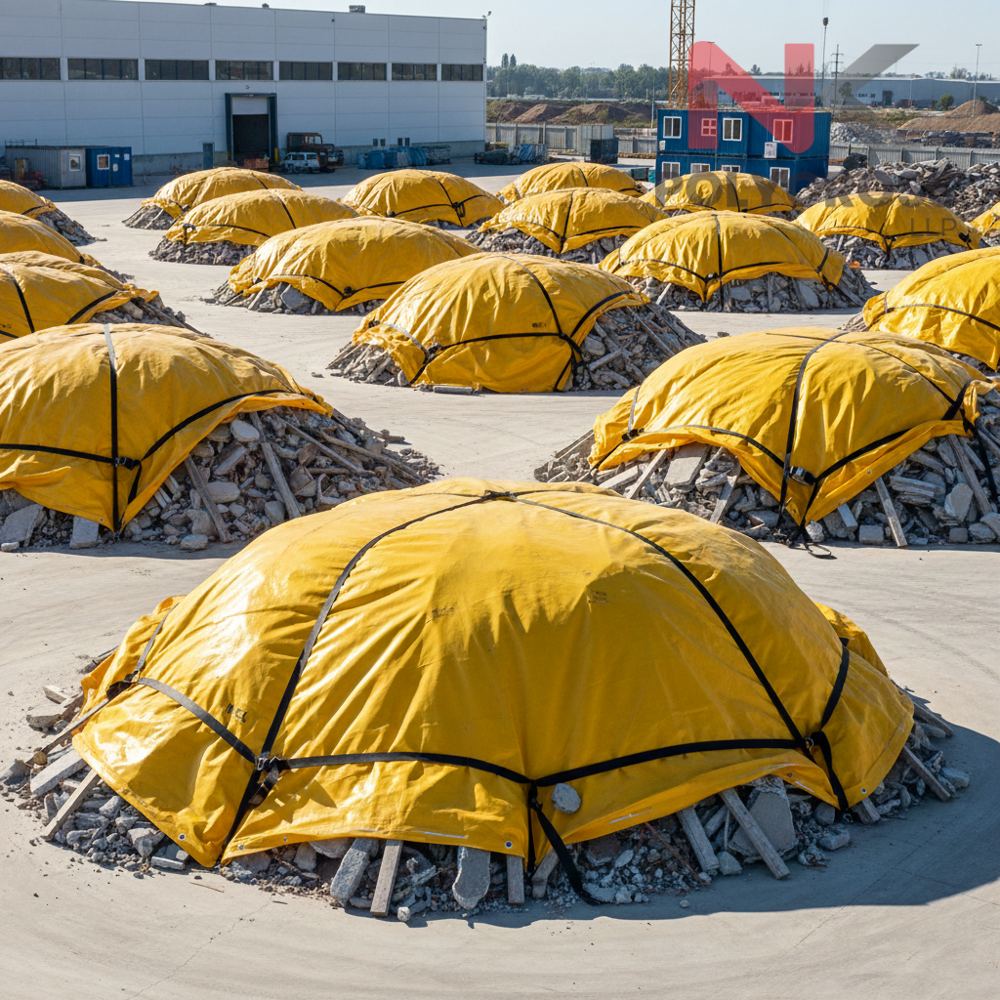 Construction Debris Cover - Color: Blue