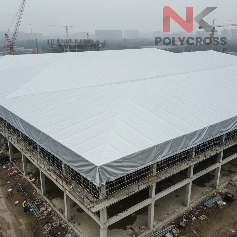 Temporary Roofing Plastic Tarpaulin - Color: Blue