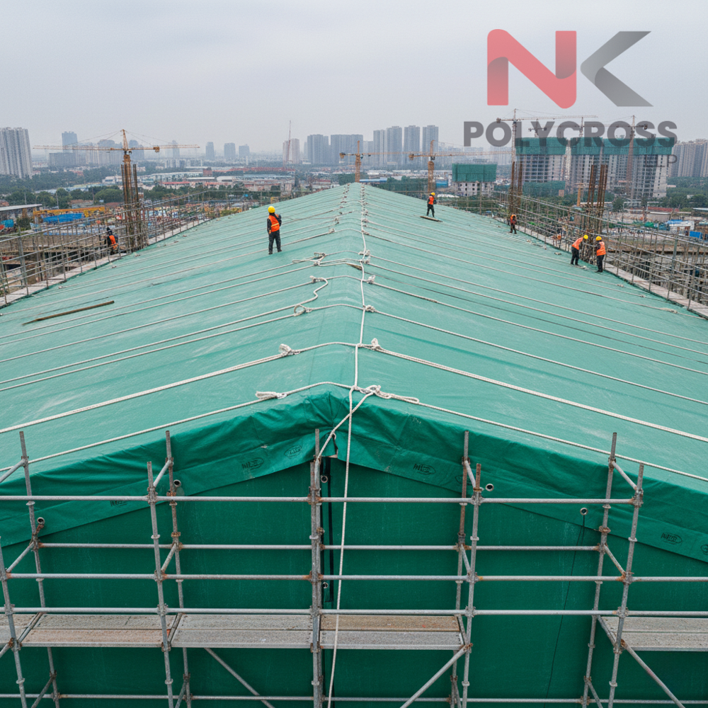 Temporary Roofing plastic tarpaulin