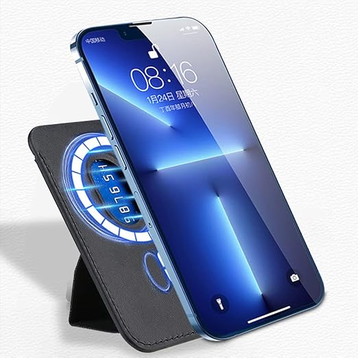 2-in-1 MagSafe Magnetic Leather Wallet & Multi-Angle Foldable Phone Stand Card Holder for iPhone