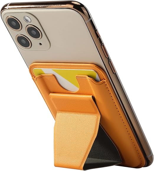 2-in-1 MagSafe Magnetic Leather Wallet & Multi-Angle Foldable Phone Stand Card Holder for iPhone