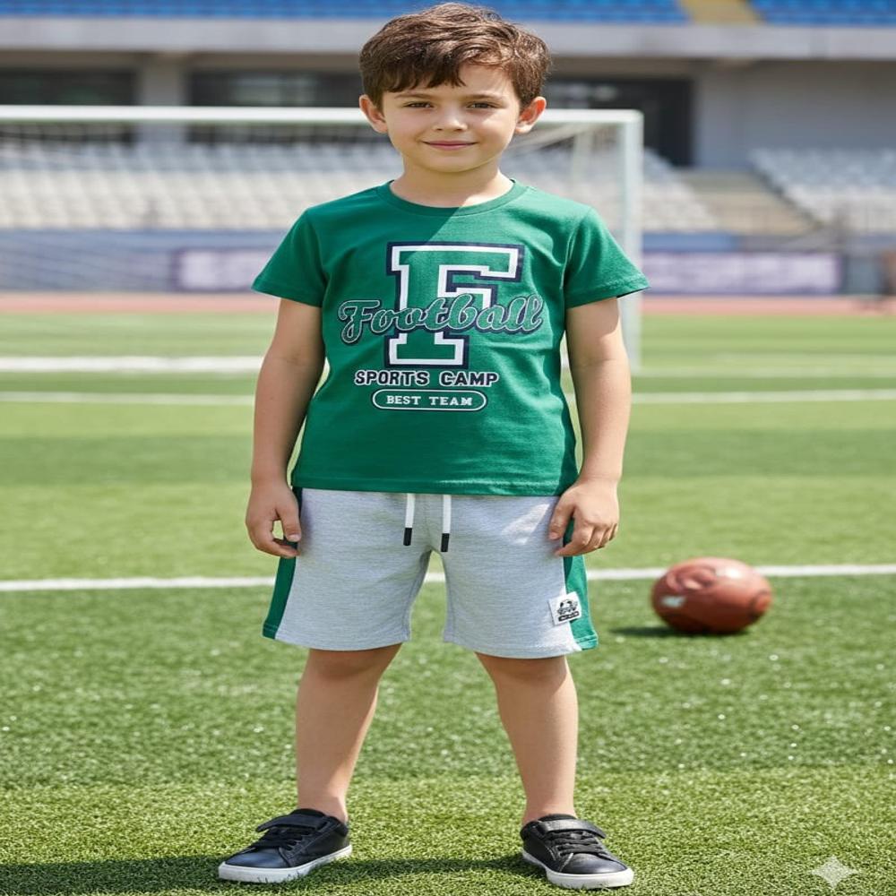 B16466 Boys 2 Pc Set - Age Group: 98 To 140 (3 Years To 10 Years)