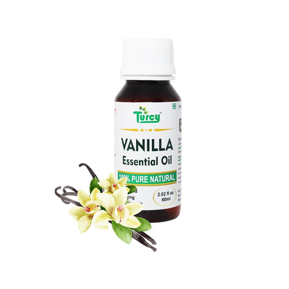 Turcy Pure Vanilla Oil  For Body Massage, Skin Glow & Hair Wellness(60ml) - Additives: Na
