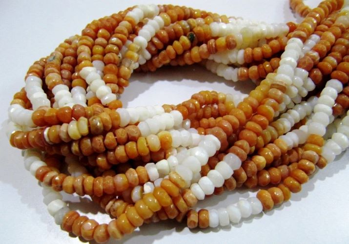 Natural Fire Opal 4-5mm Beads Rondelle Faceted Fire Opal Gemstone Beads Strand 13 inches Semi Precious Beads Sold in Wholesale Price