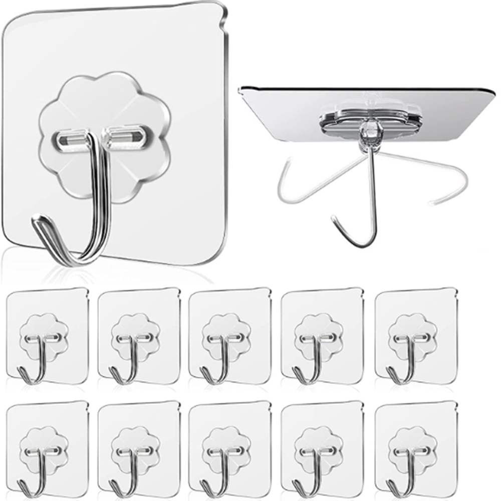 Adhesive flower wall hook