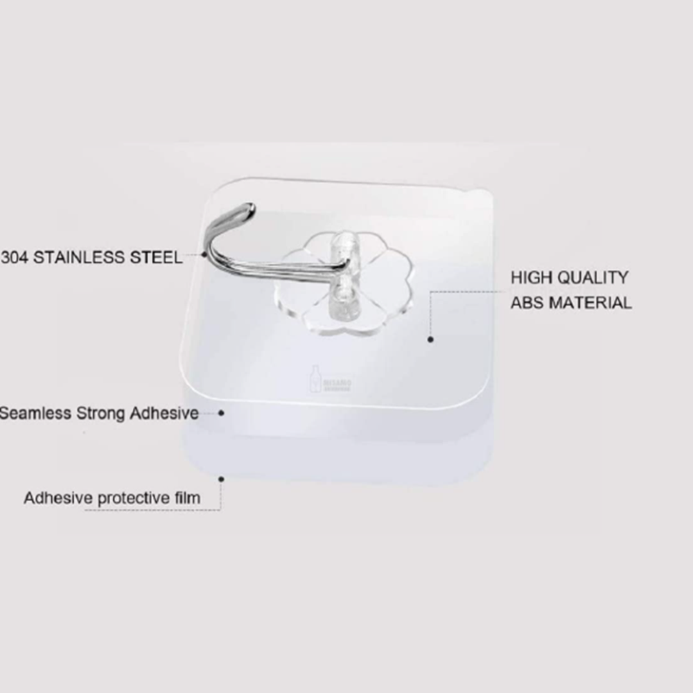 Adhesive flower wall hook