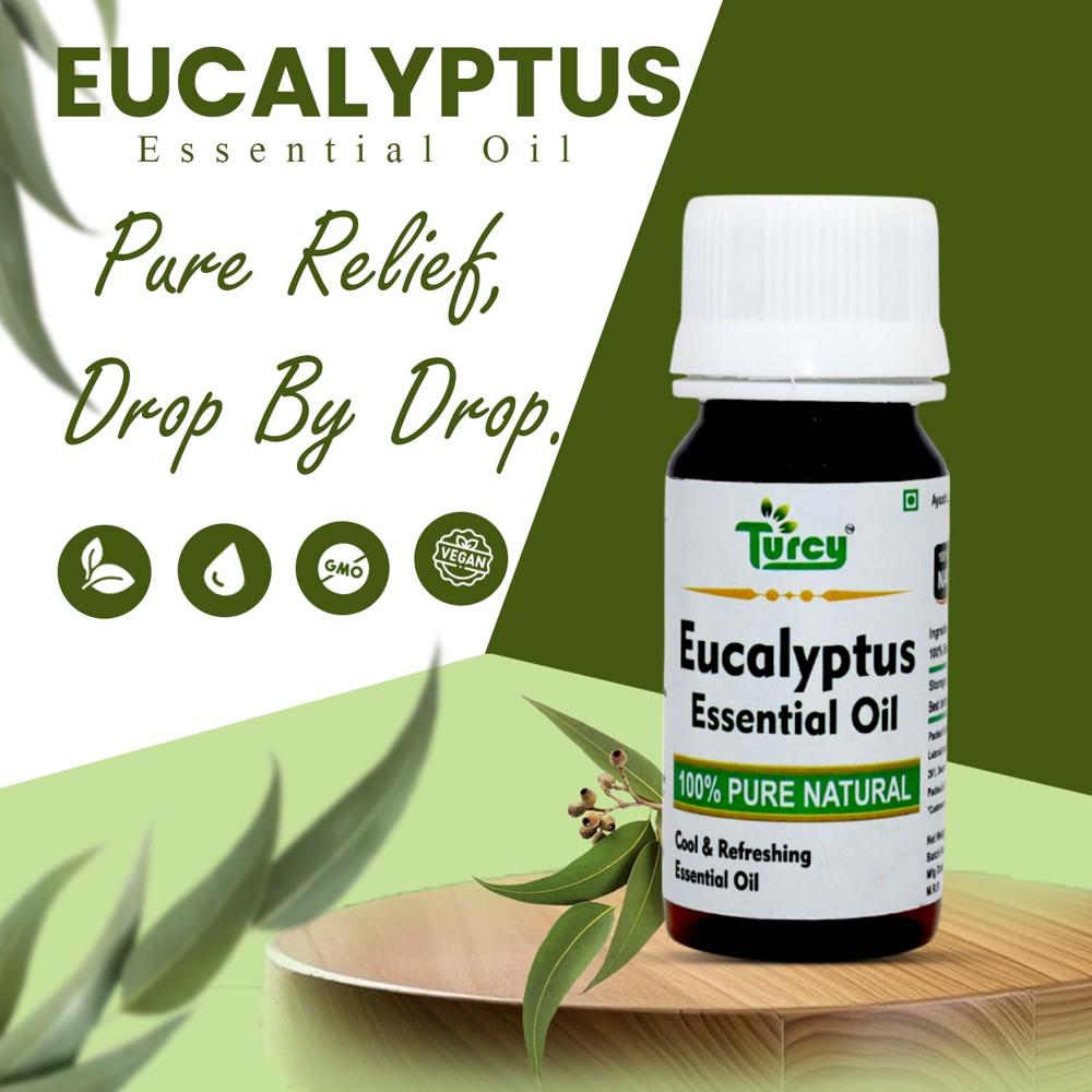 Turcy Eucalyptus Essential Oil  Pure & Natural, Skin & Hair Care & Aromatherapy(50ML)