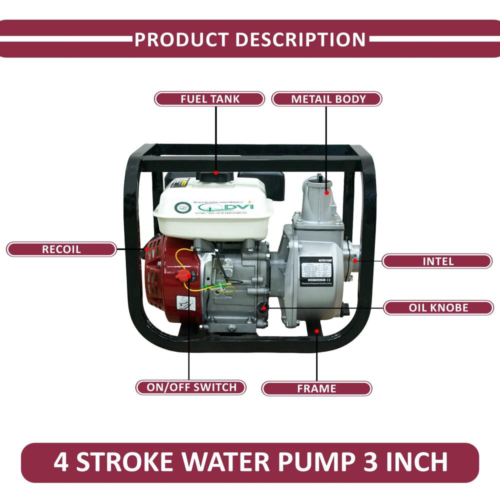 Portable 3 Inch Petrol Water Pump Set