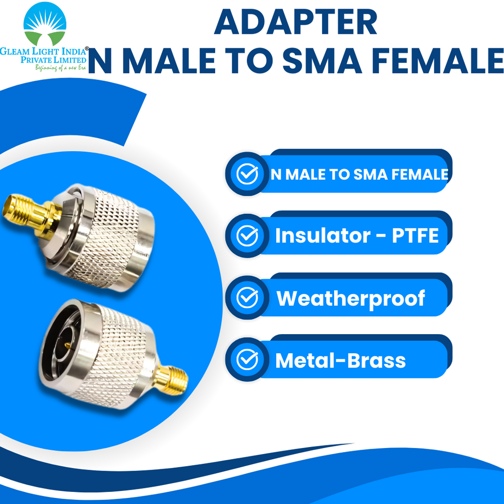 RF Adapter N Male to SMA Female