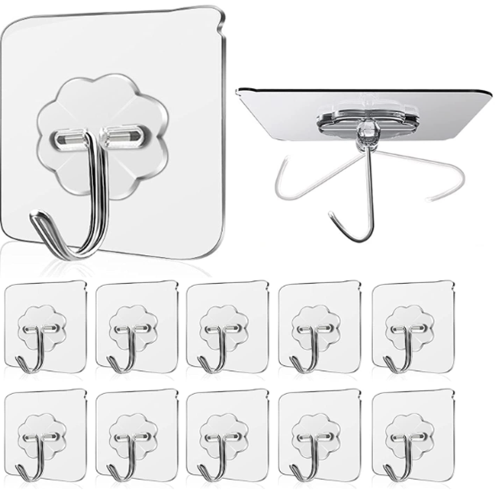 Adhesive flower wall hook