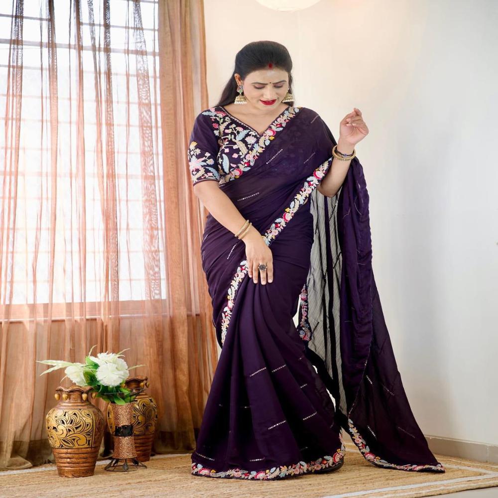 Stylish Fancy Wedding Wear Saree
