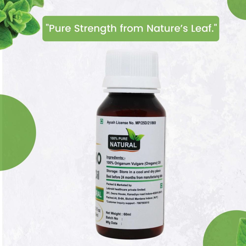 Turcy Oregano Essential Oil | Pure & Natural, For Skin Care, Acne Treatment, Hair Care, Immunity & Aromatherapy(60ml)