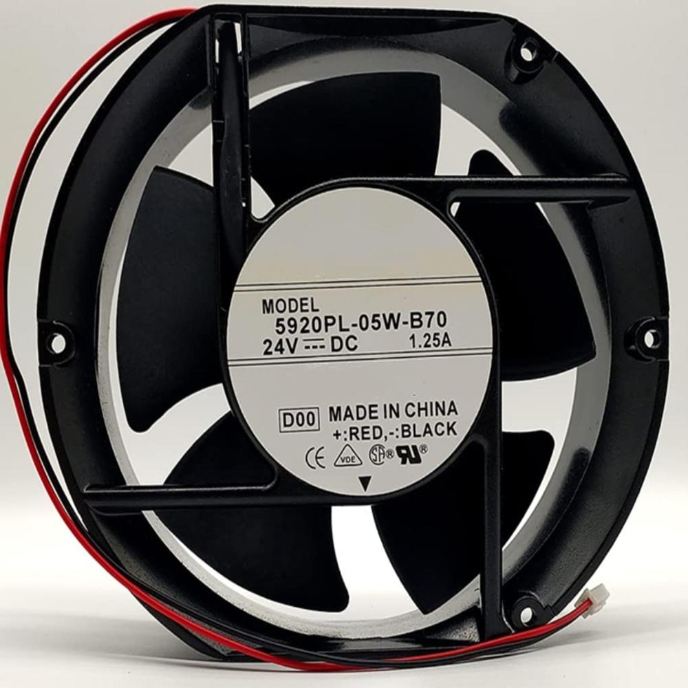 NMB-MAT 5920PL-05W-B70 24V DC 1.25A 30W 4000RPM 300CFM 17251mm 2-Wire Industrial Cooling Fan