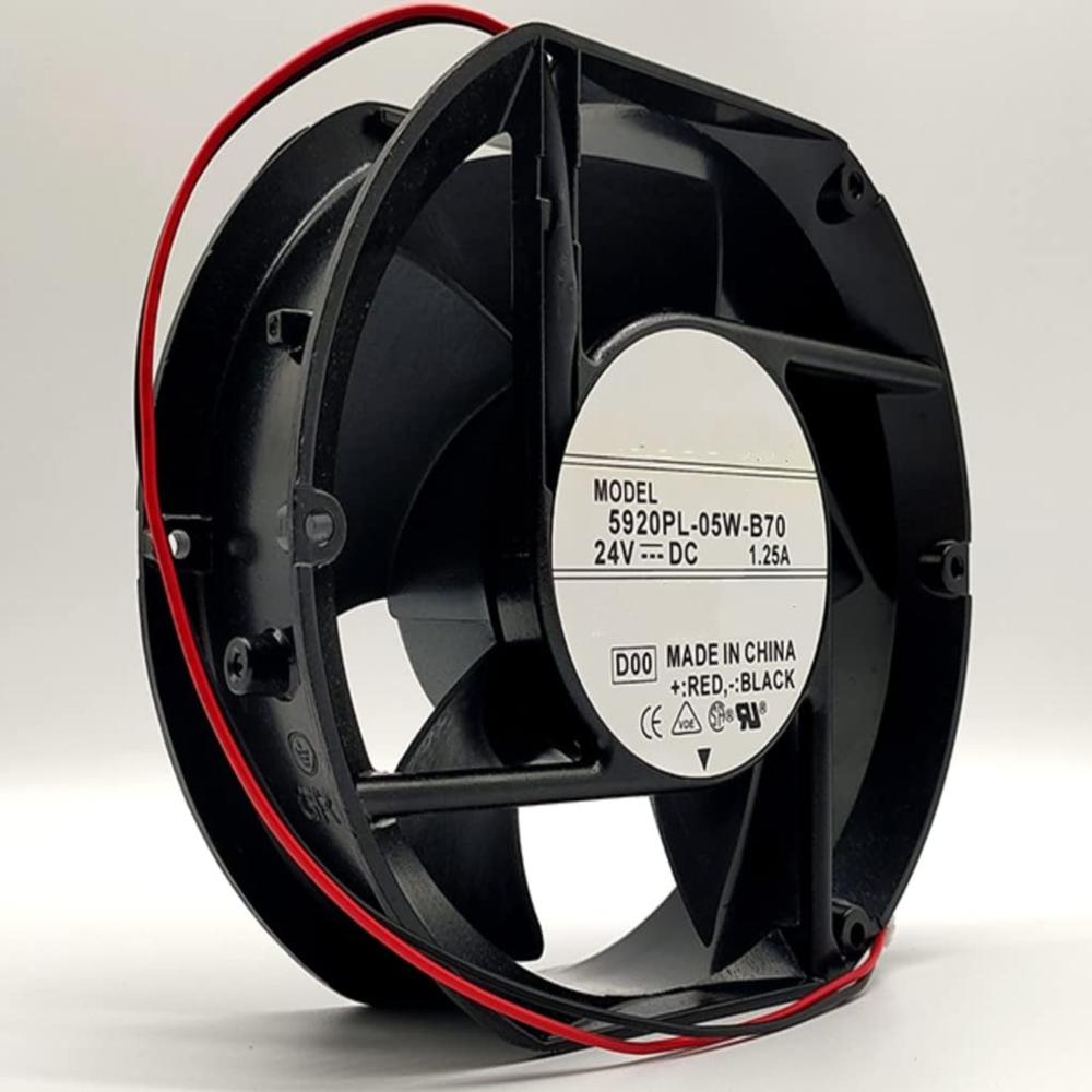 NMB-MAT 5920PL-05W-B70 24V DC 1.25A 30W 4000RPM 300CFM 17251mm 2-Wire Industrial Cooling Fan 