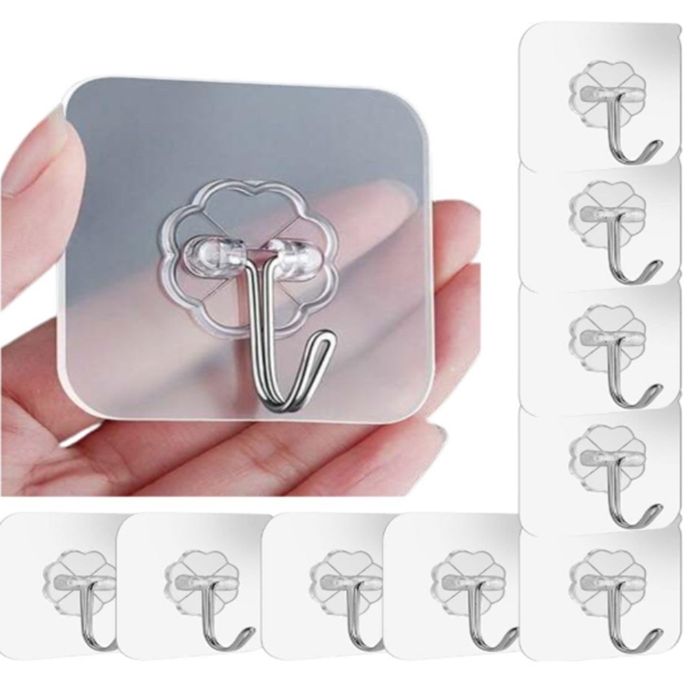 Adhesive flower wall hook