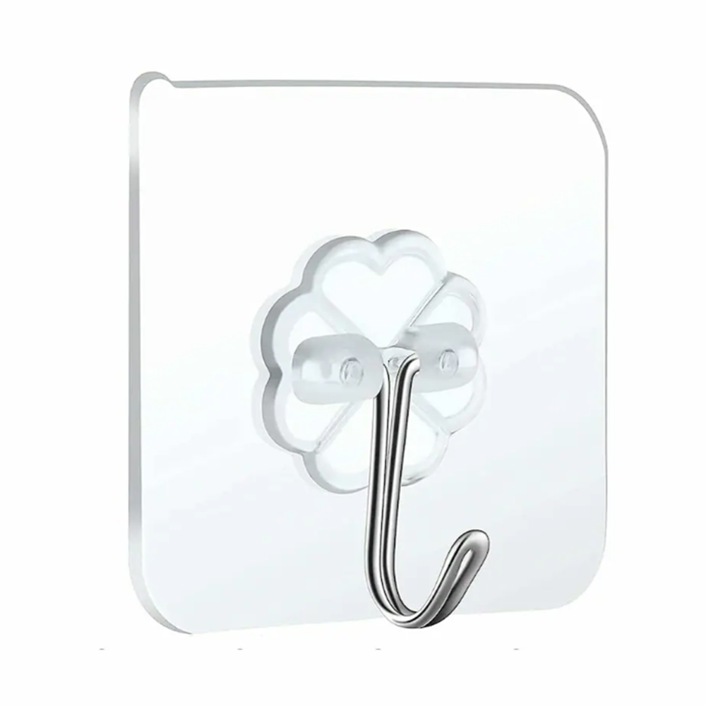 Adhesive flower wall hook