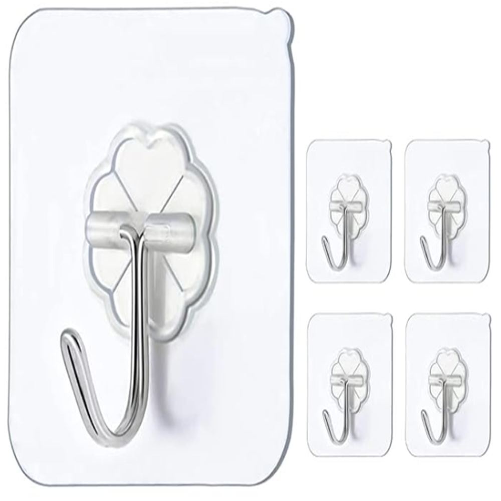 Adhesive flower wall hook